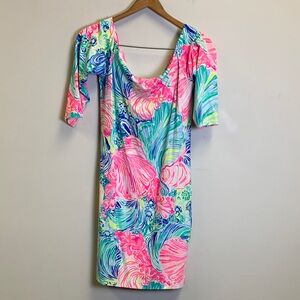 Lilly Pulitzer Blue and Green Striped Dress